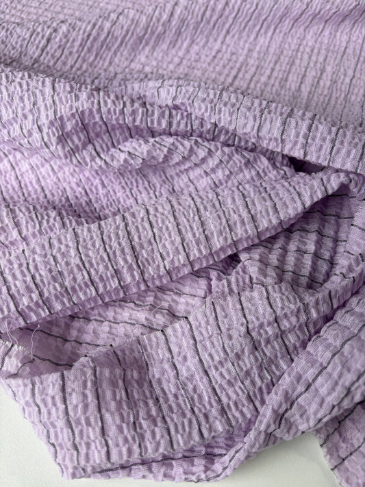 BOB 018 colourwoven cotton seersucker stripe soft pink