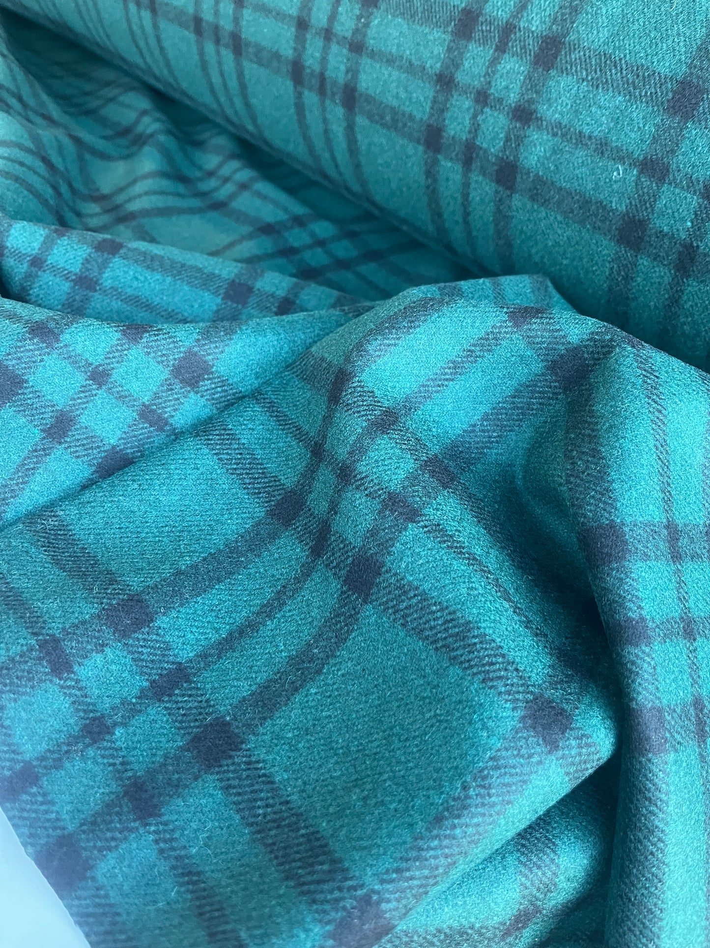 KAREN 004 heavy wool check verde/nero