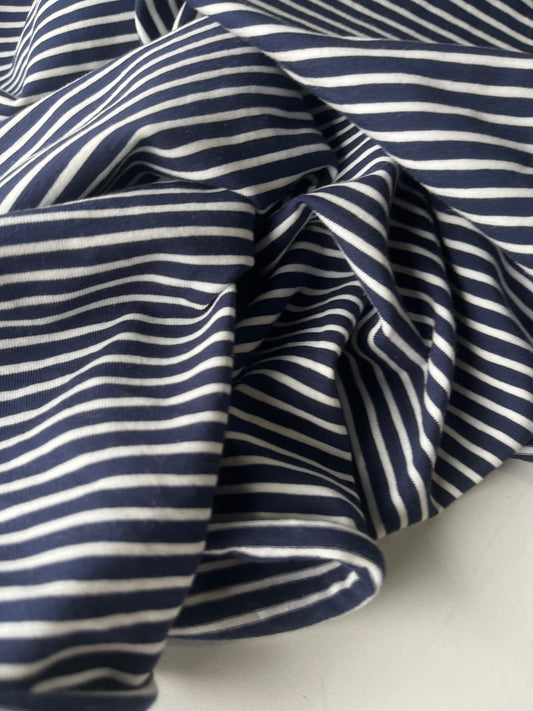 ALESSIA 022 cotton jersey stripes navy/white
