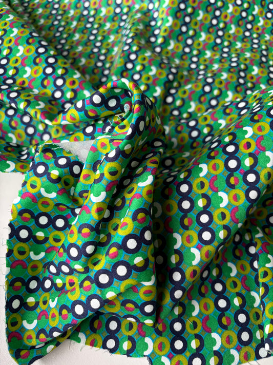 BOB 020 cotton satin stretch green rounds