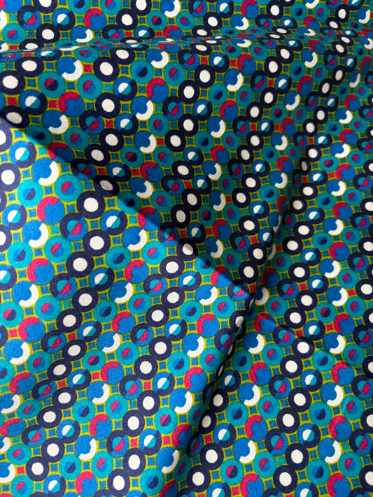 BOB 020 cotton satin stretch green rounds