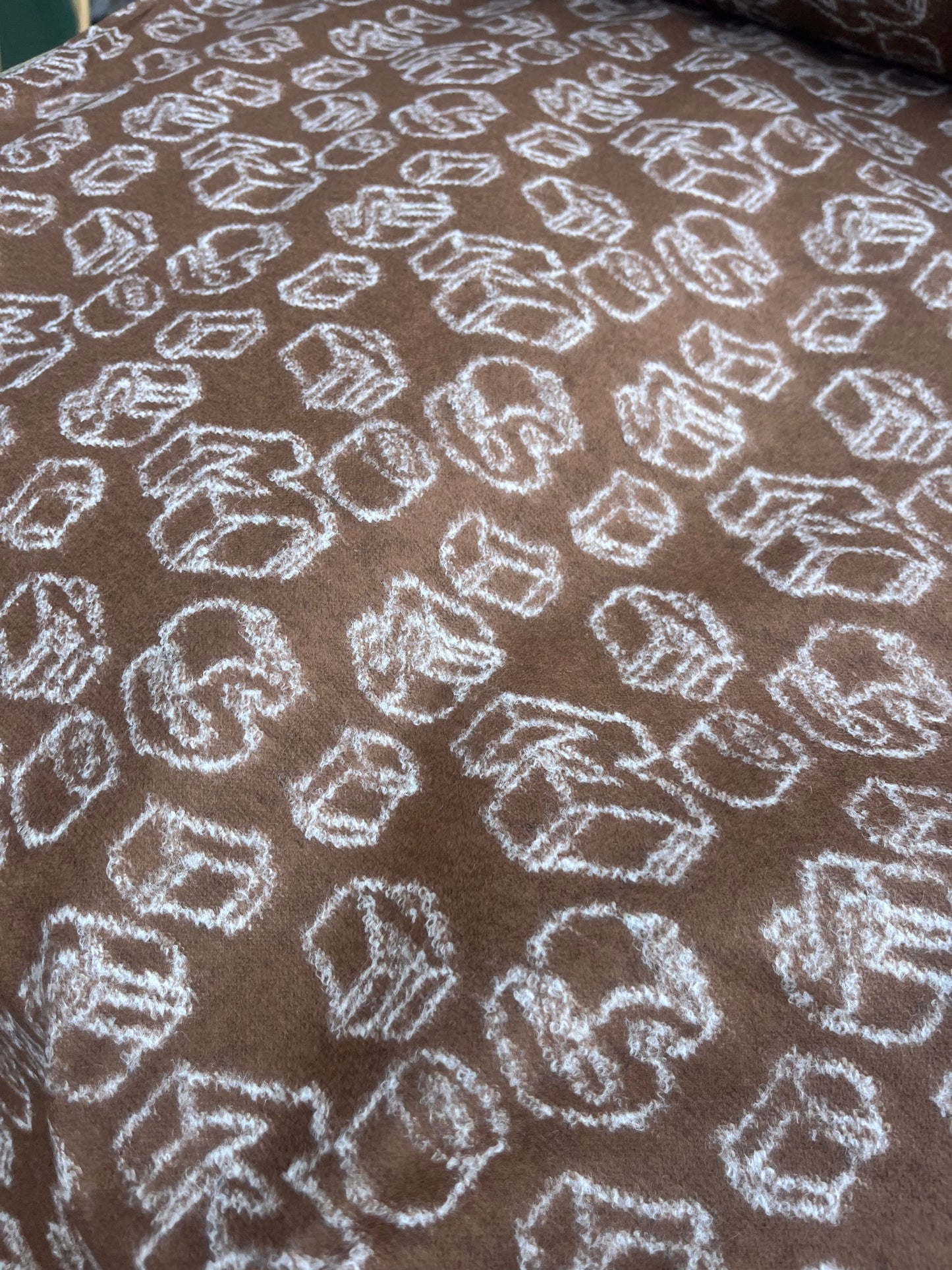 JUSTIN 022 boiled wool brown funny design