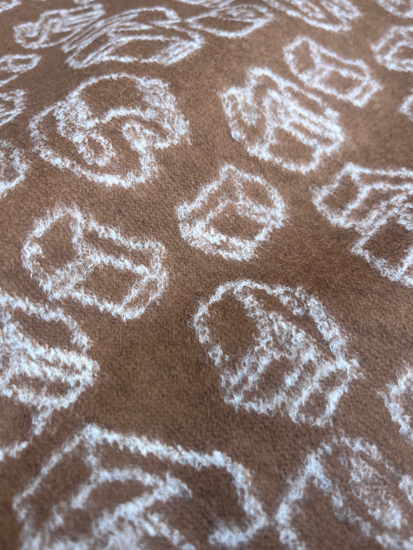JUSTIN 022 boiled wool brown funny design