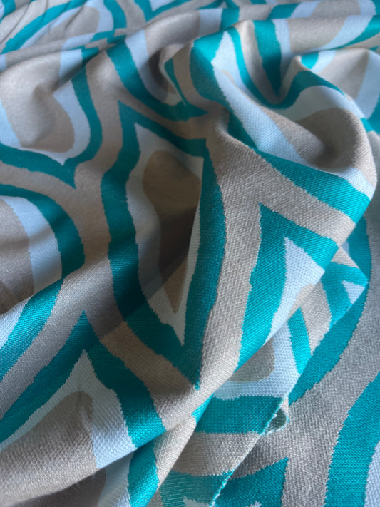 PORTIA 100 jersey jacquard with lurex