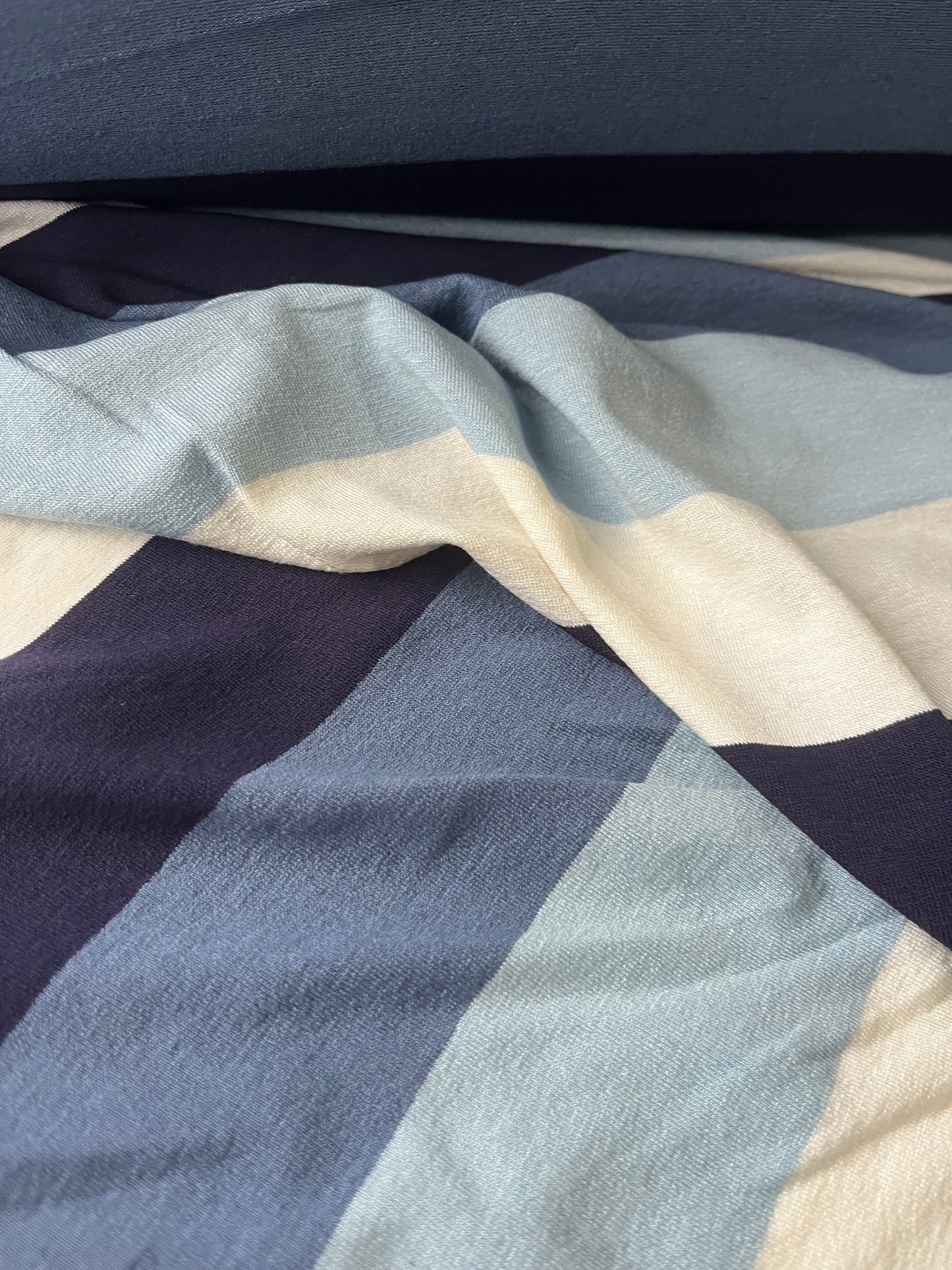 BLUE ZONE 019 viscose jersey stripes