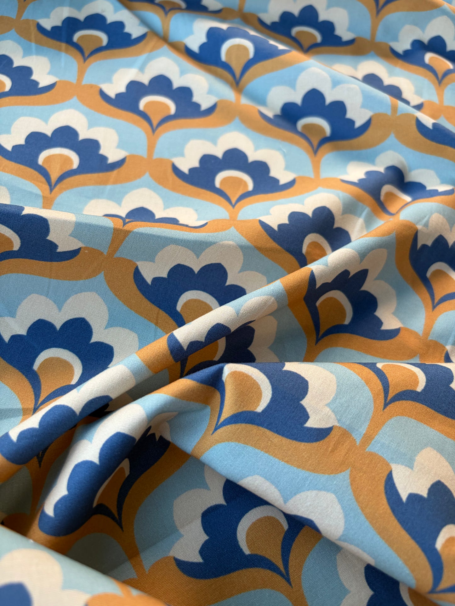 BURNS 009 poplin stretch naive flowerprint poplin stretch