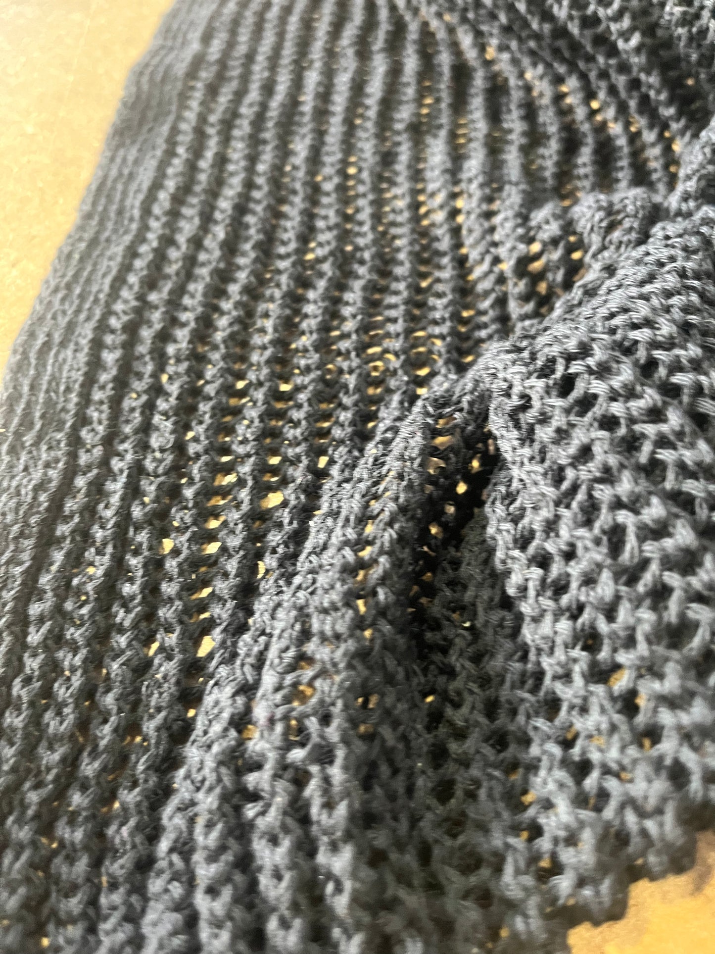 Cesare 001 cotton crochet black
