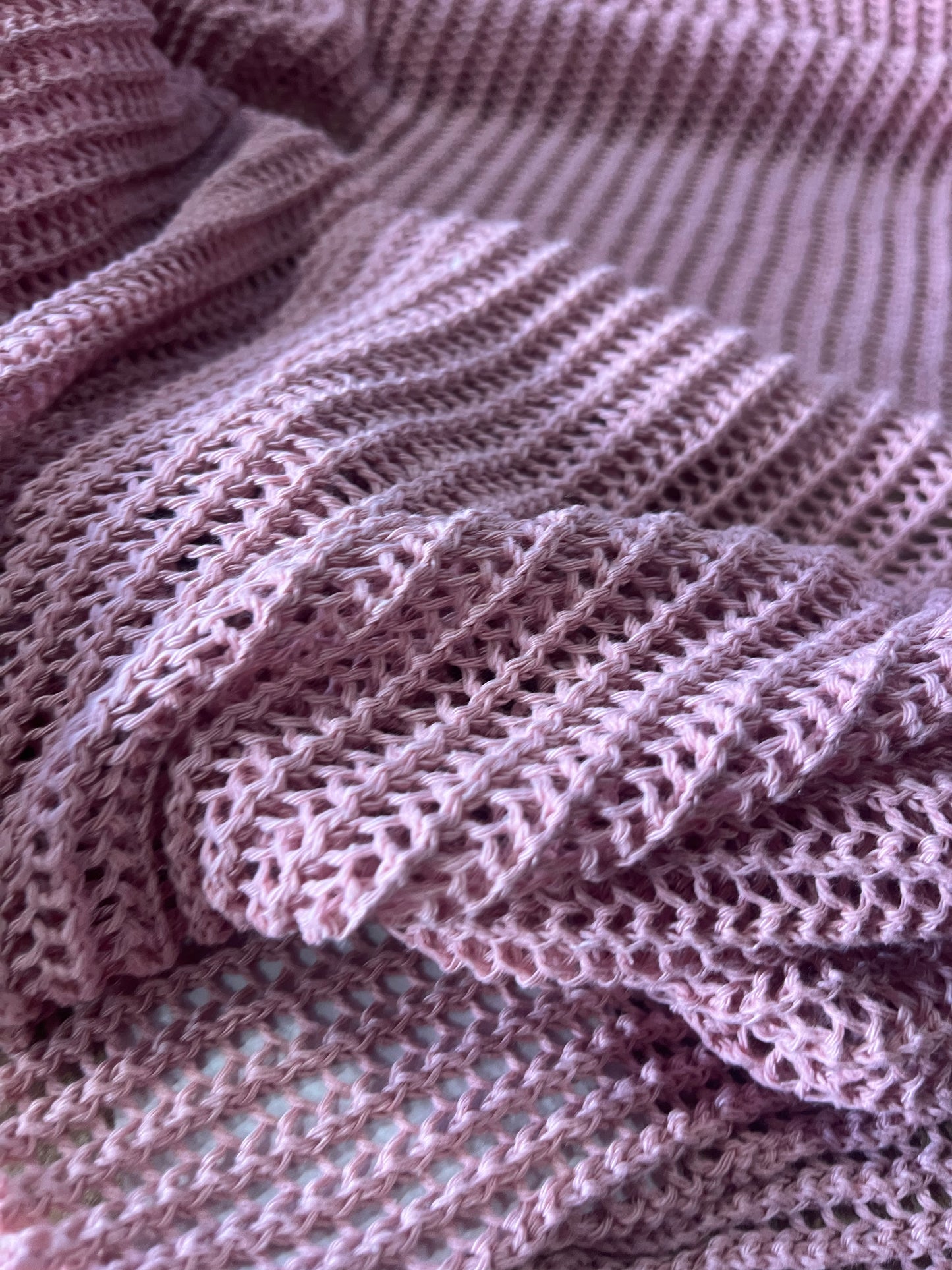 Cesare 002 cotton crochet old pink