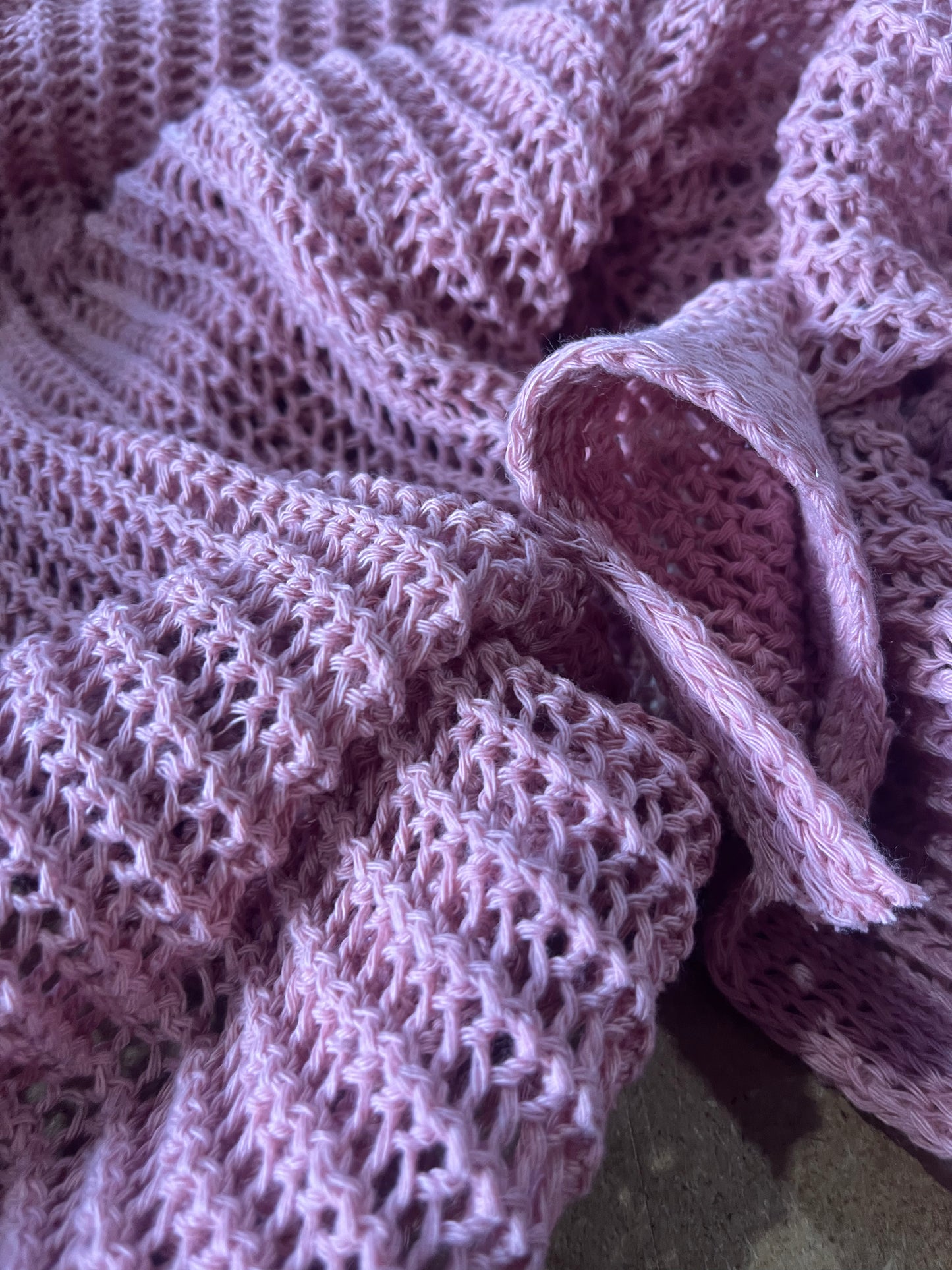 Cesare 002 cotton crochet old pink