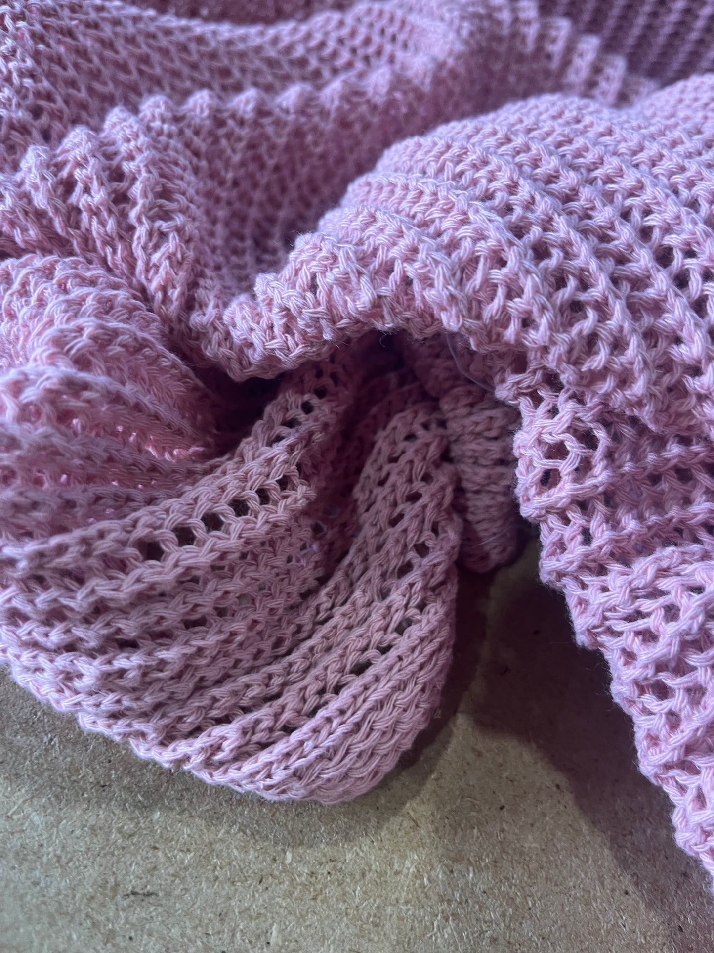 Cesare 002 cotton crochet old pink