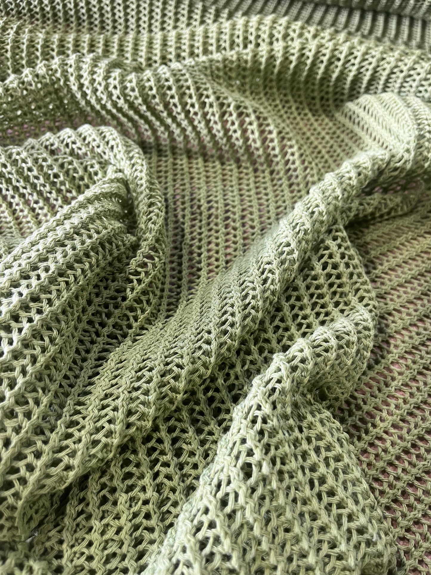 Cesare 005 cotton crochet olive