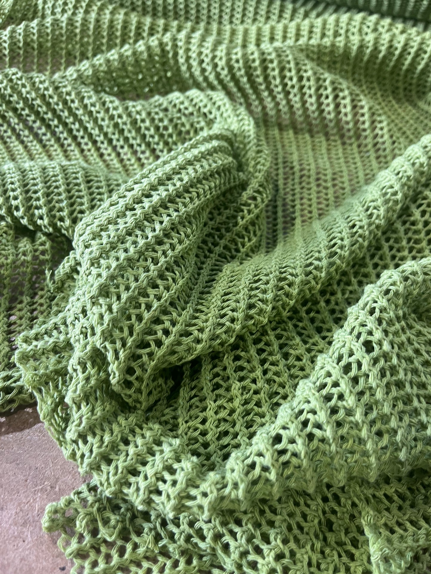 Cesare 005 cotton crochet olive