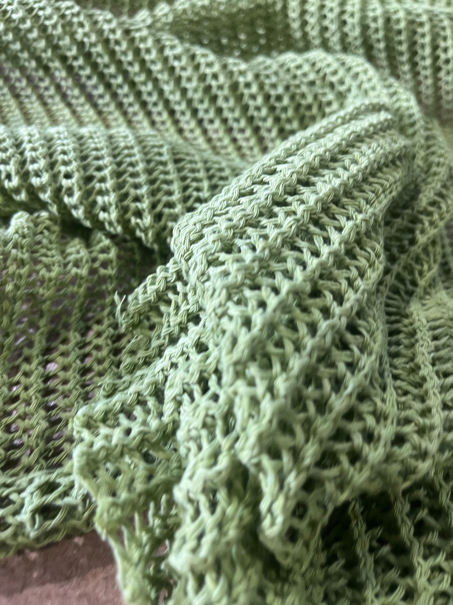 Cesare 005 cotton crochet olive
