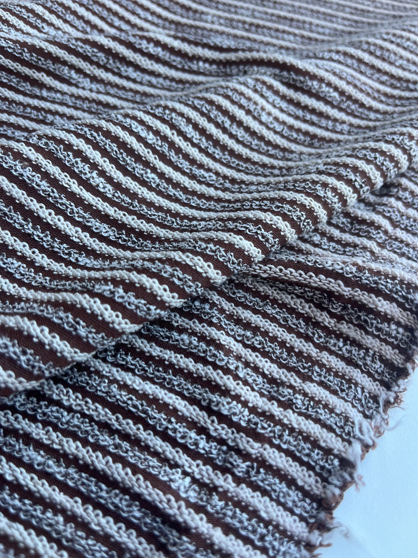 CLAIRE 001 jersey stripes brown/off-white