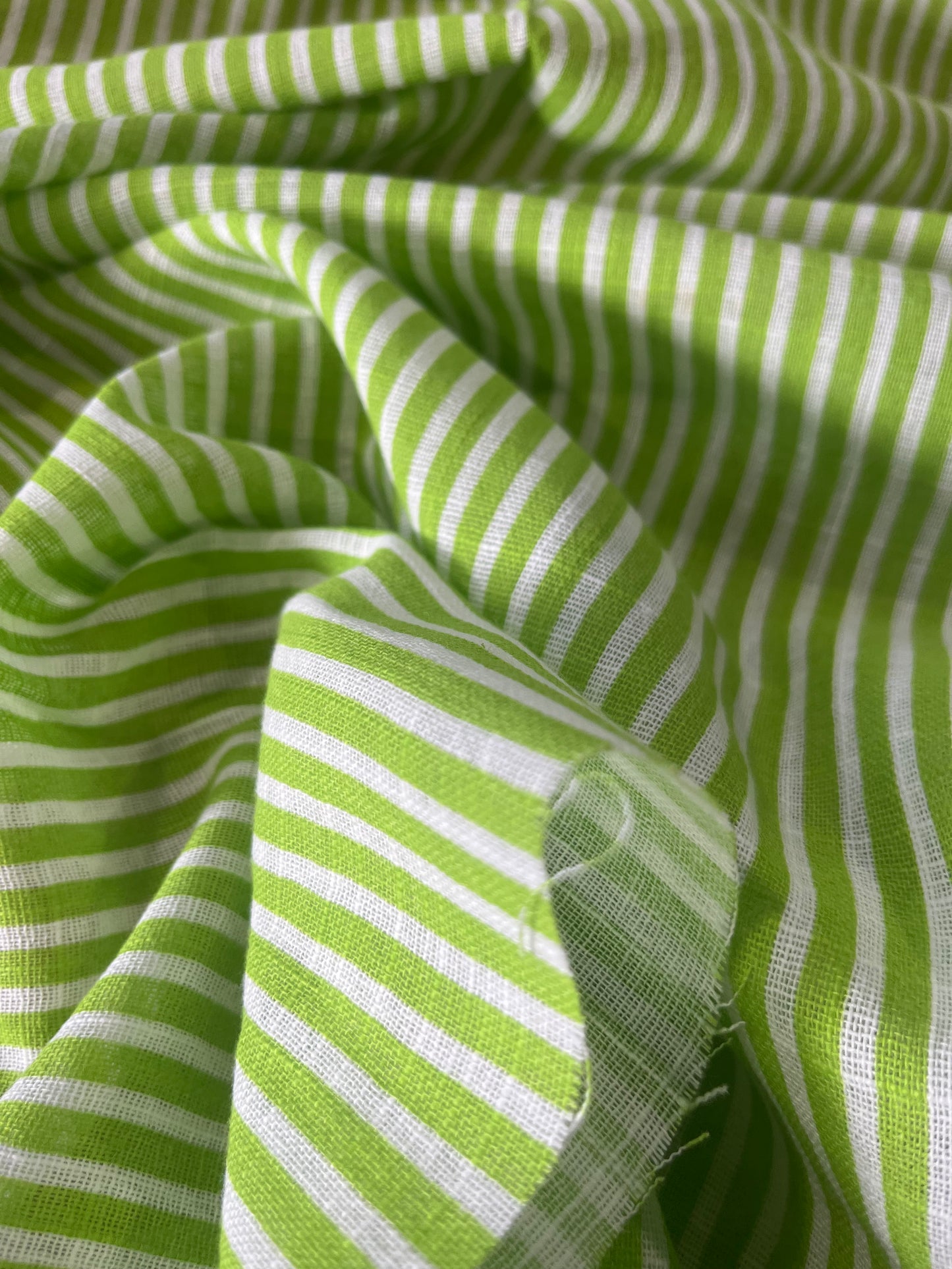 Cesare 017 cotton gaze stripes green
