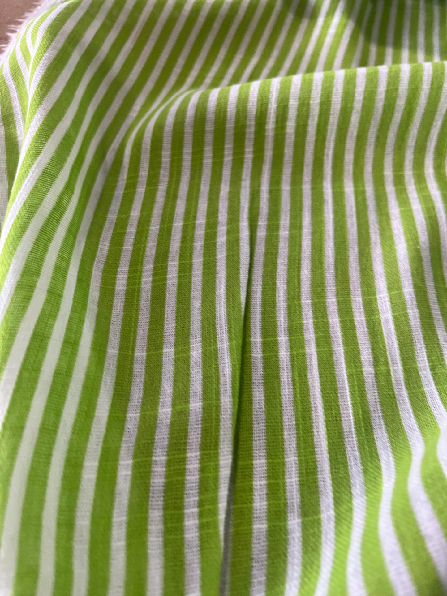 Cesare 017 cotton gaze stripes green