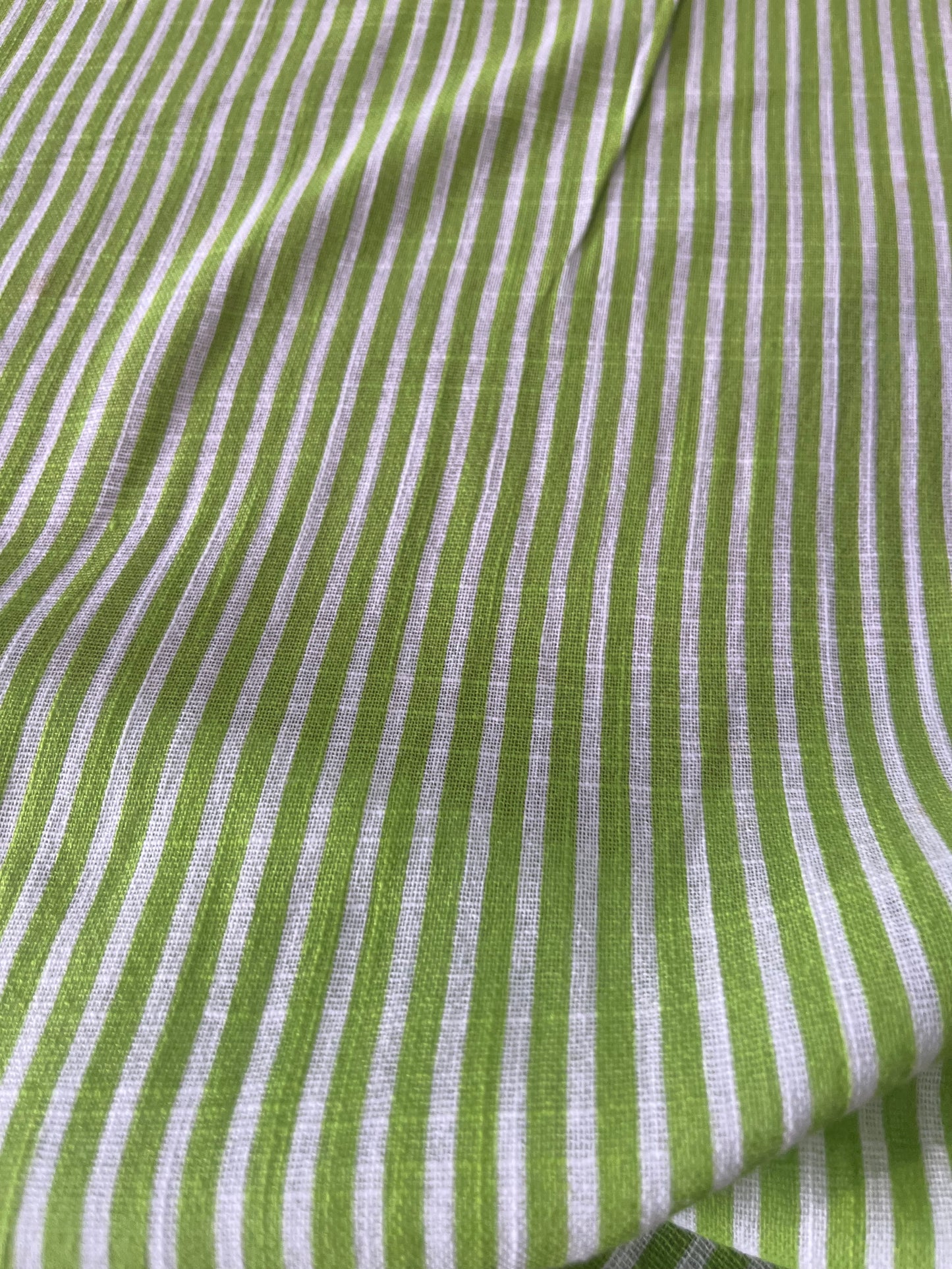 Cesare 017 cotton gaze stripes green