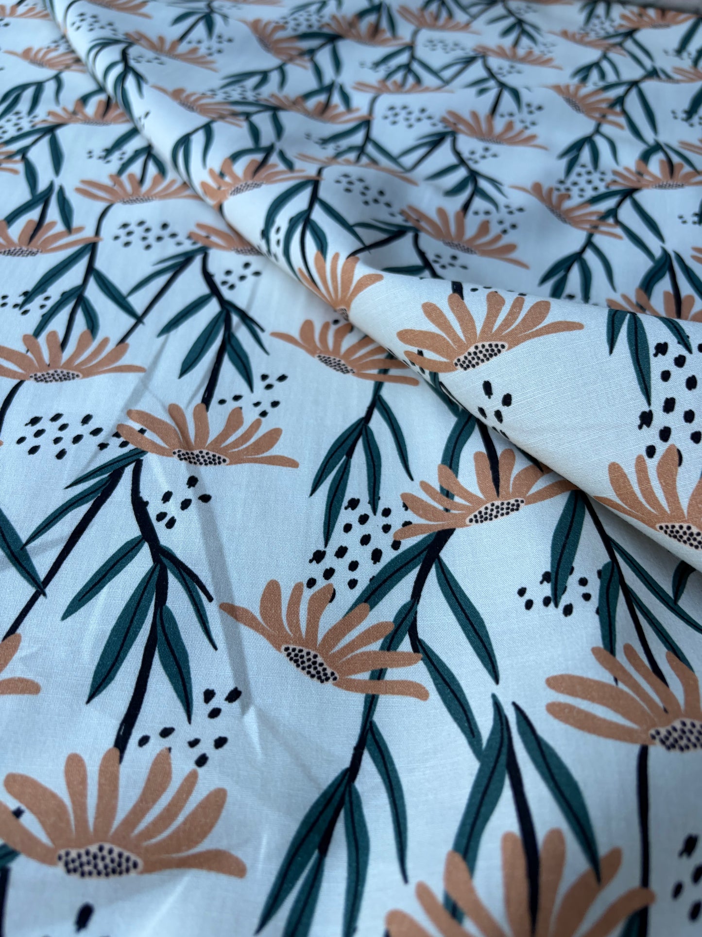 BURNS 025 floral print cotton satin