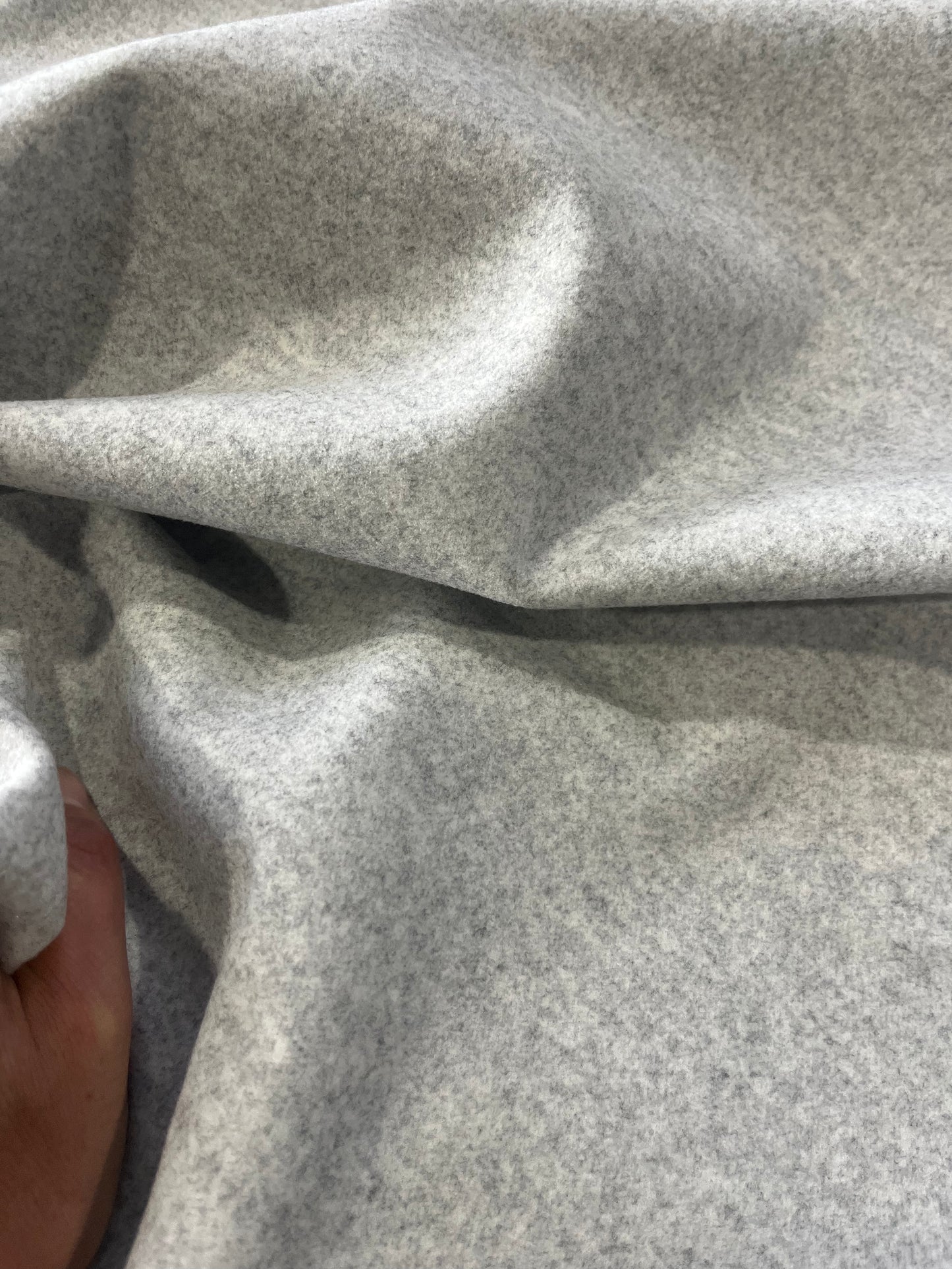 Cesare 022 heavy stretch fabric wool look grey