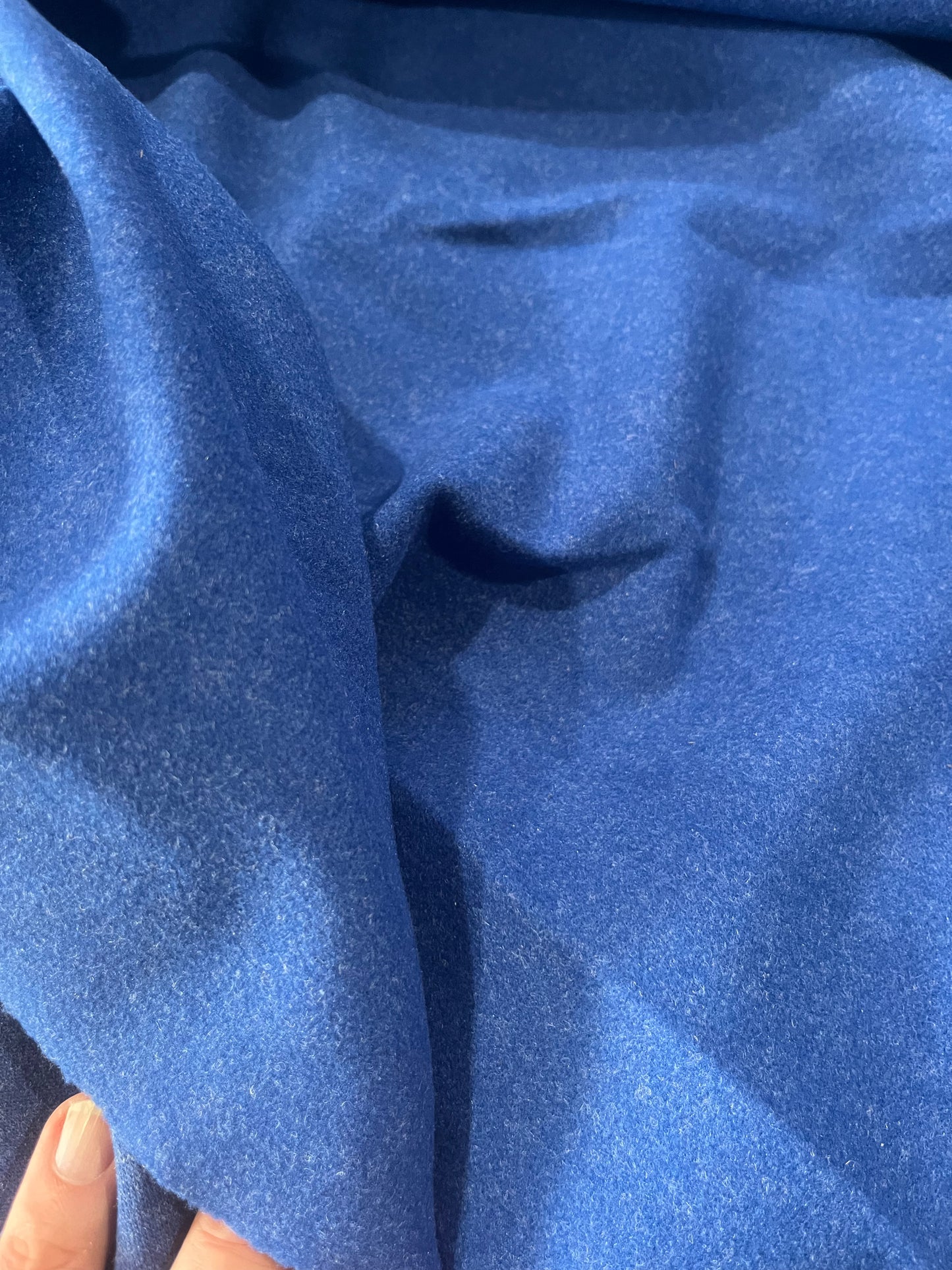 Cesare 023 heavy stretch fabric wool look cobalt blue