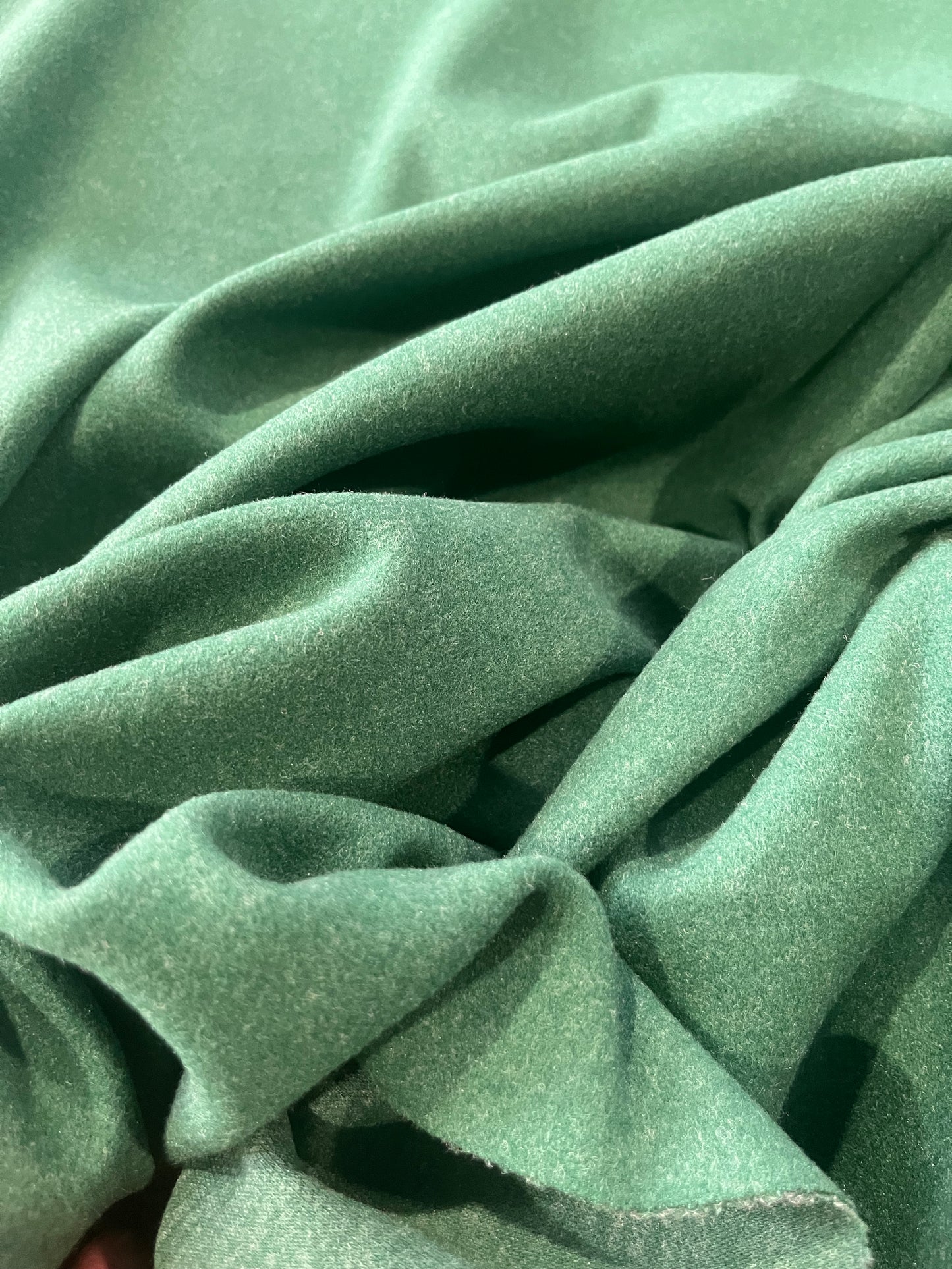 Cesare 024 heavy stretch fabric wool look bottle green