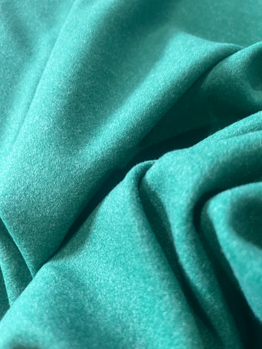 Cesare 024 heavy stretch fabric wool look bottle green