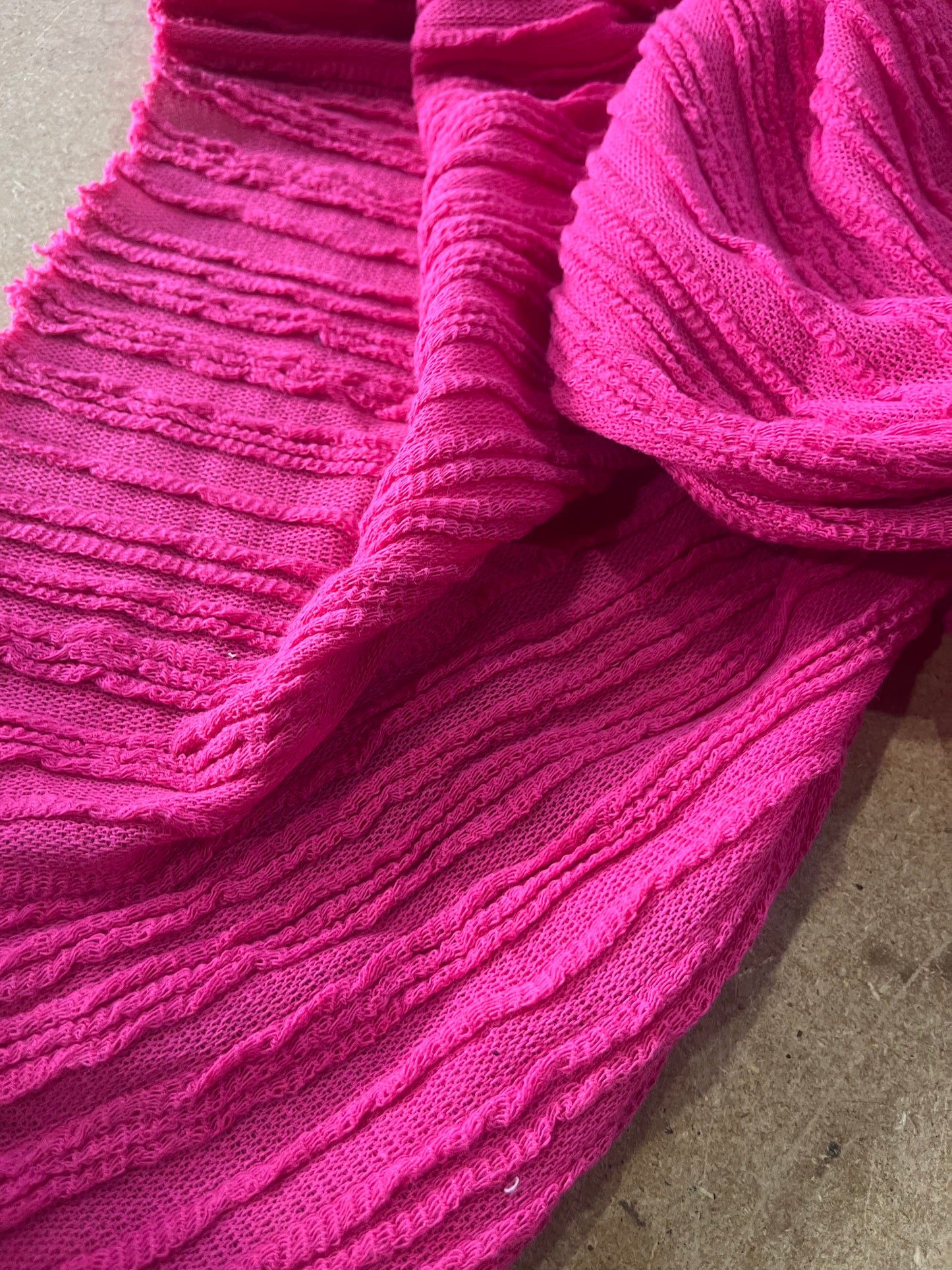 Cesare 027 cotton fantasy jersey stripes fuchsia