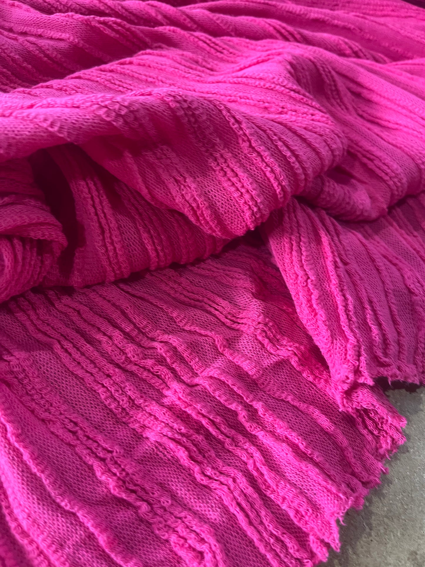 Cesare 027 cotton fantasy jersey stripes fuchsia