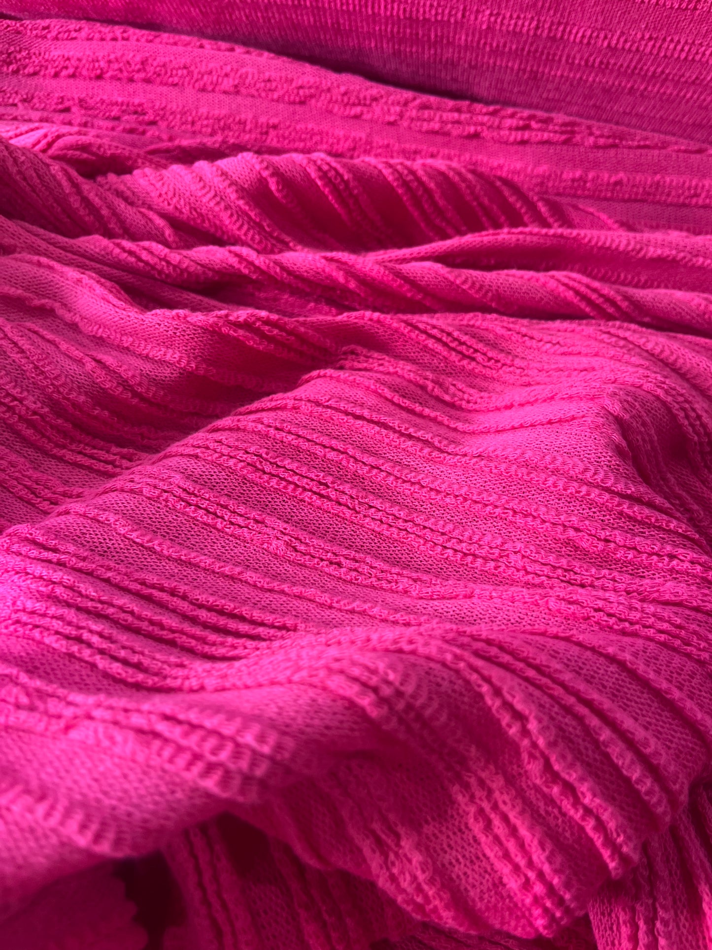Cesare 027 cotton fantasy jersey stripes fuchsia