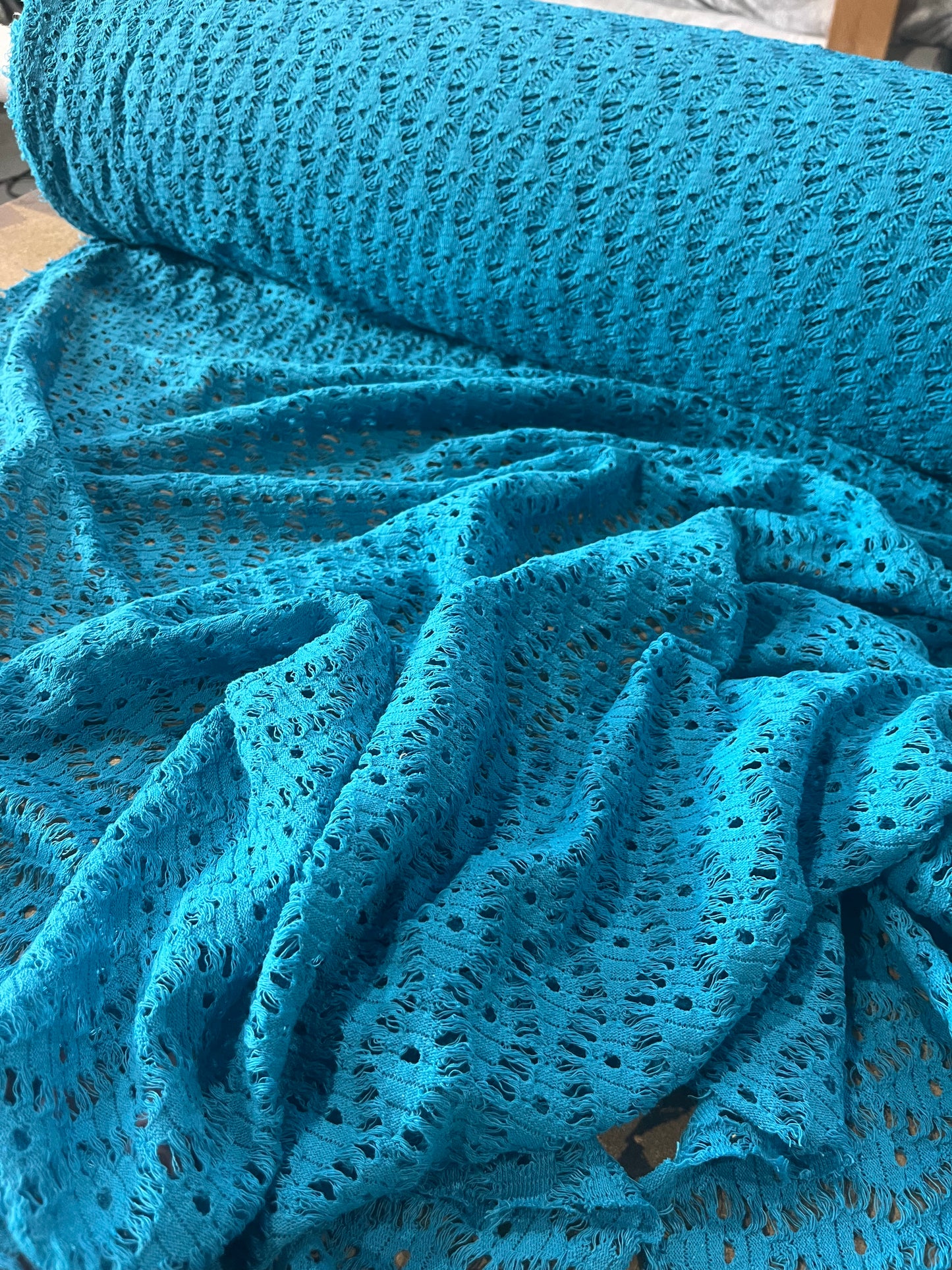 Cesare 032 cotton crochet petrol