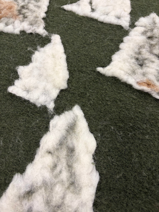 FANNY 032 heavy wool plaid applicated winter wonderland