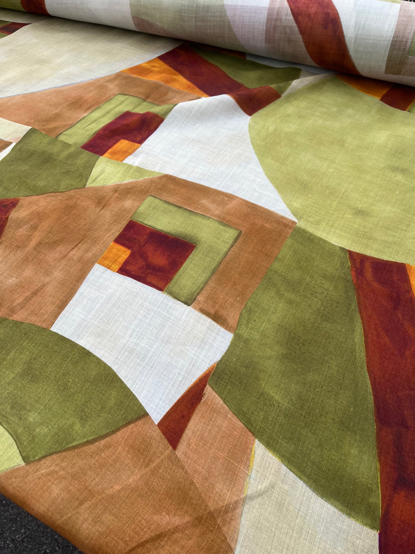 ROSARIO 001 voile cotton/ramie printed