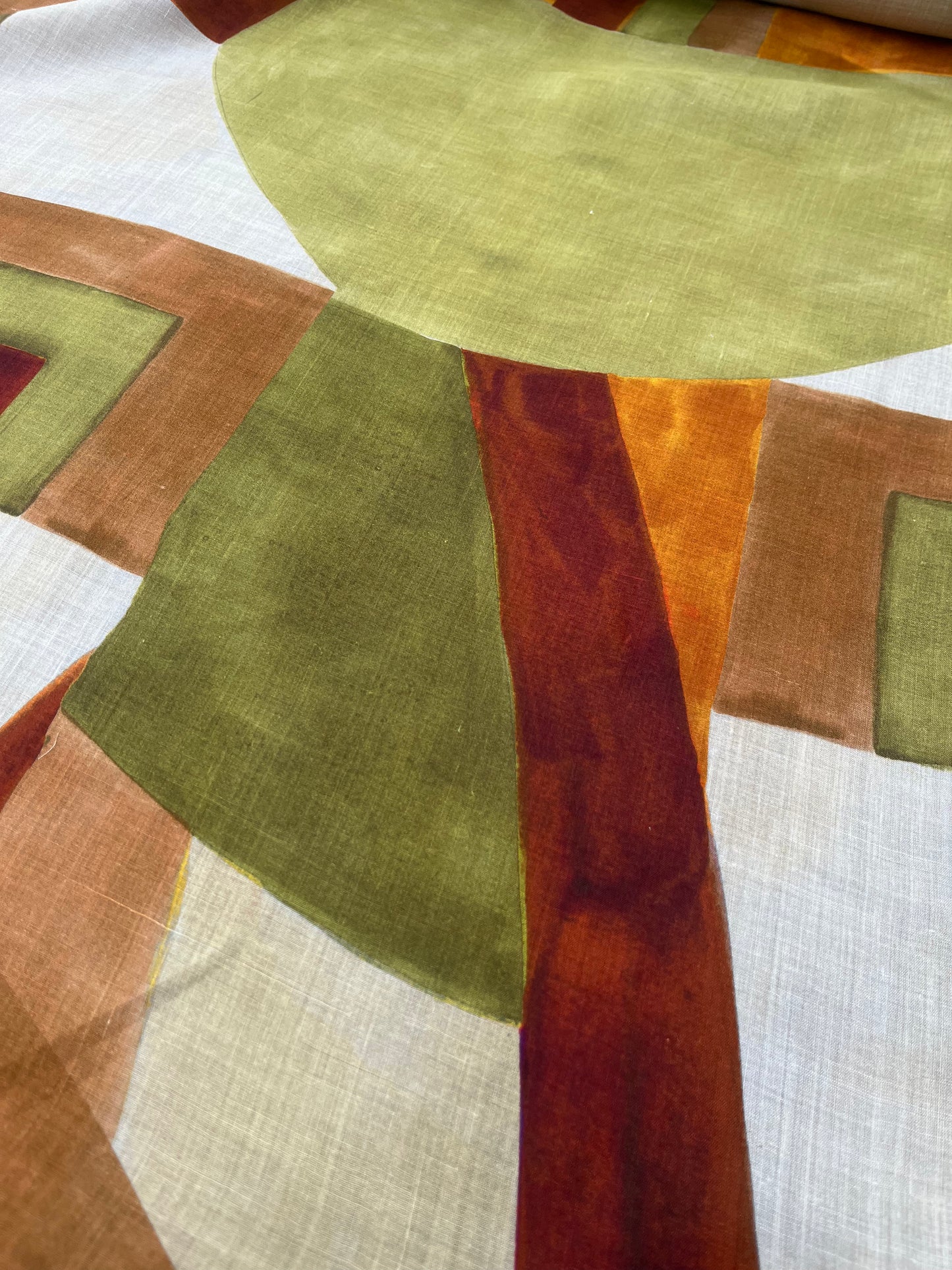ROSARIO 001 voile cotton/ramie printed