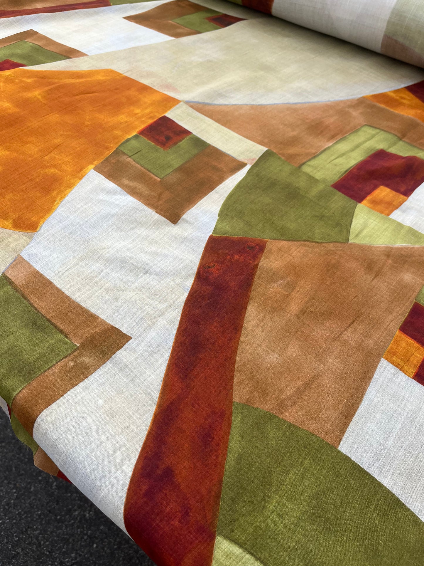 ROSARIO 001 voile cotton/ramie printed