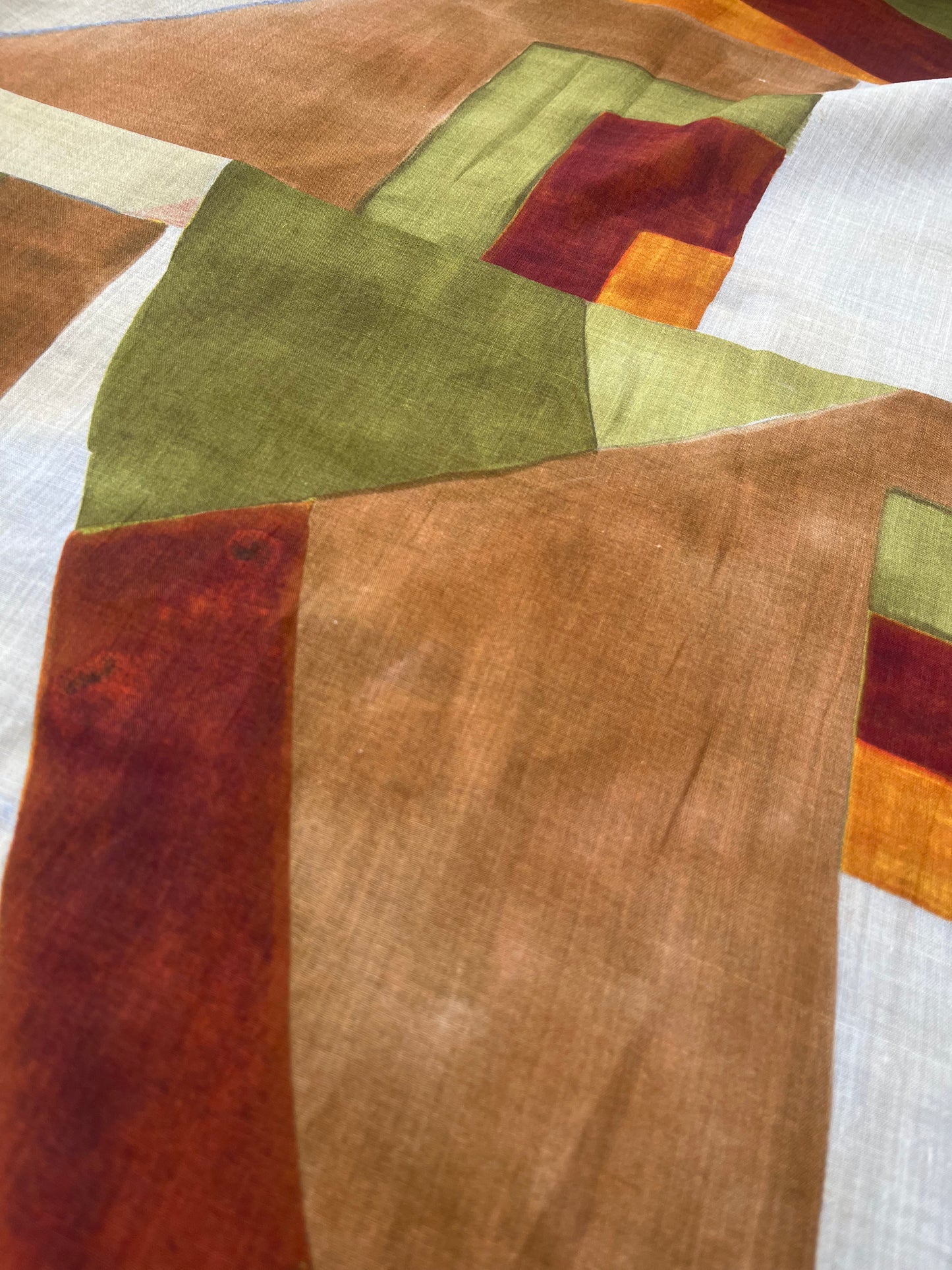 ROSARIO 001 voile cotton/ramie printed