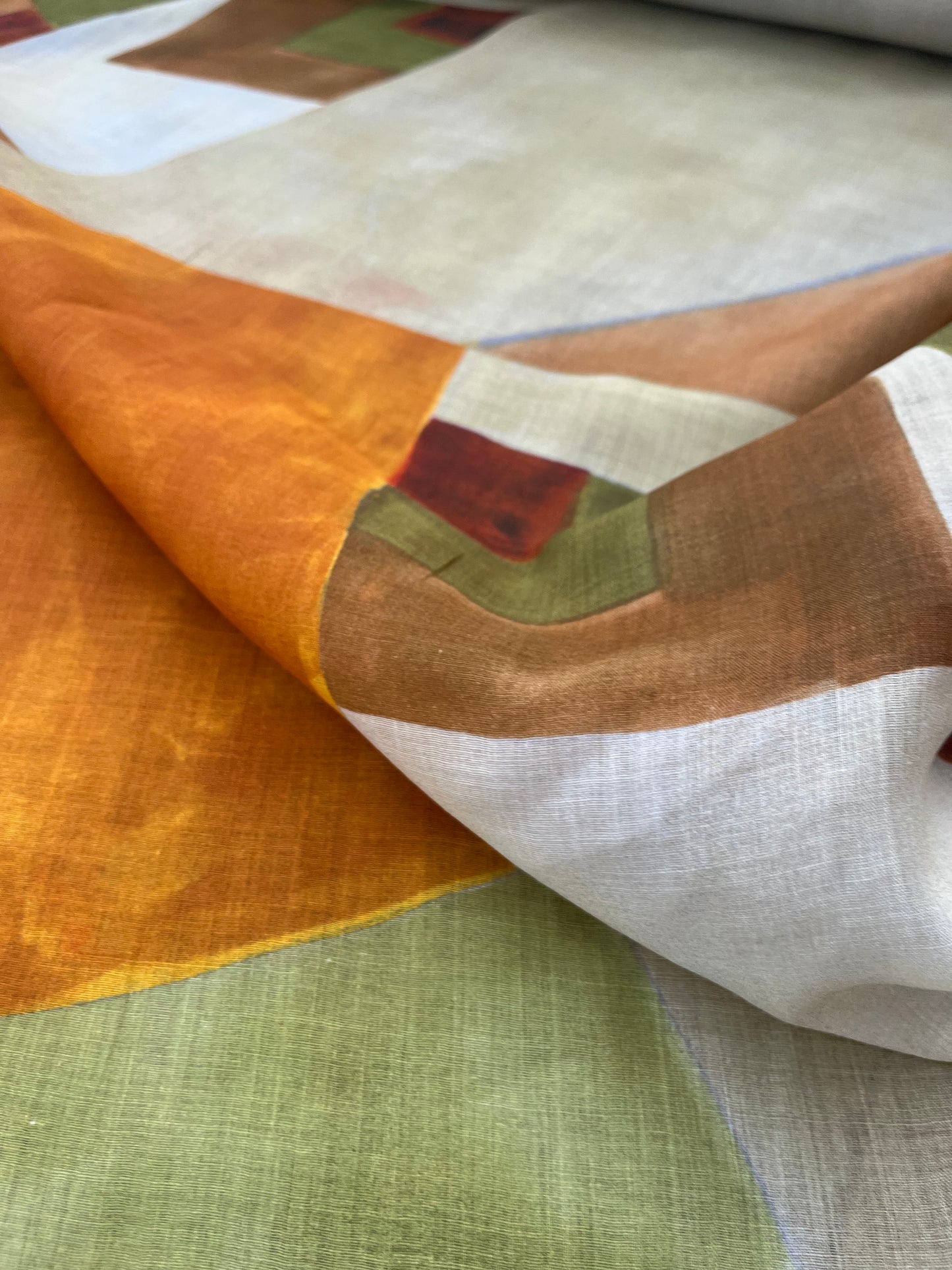ROSARIO 001 voile cotton/ramie printed