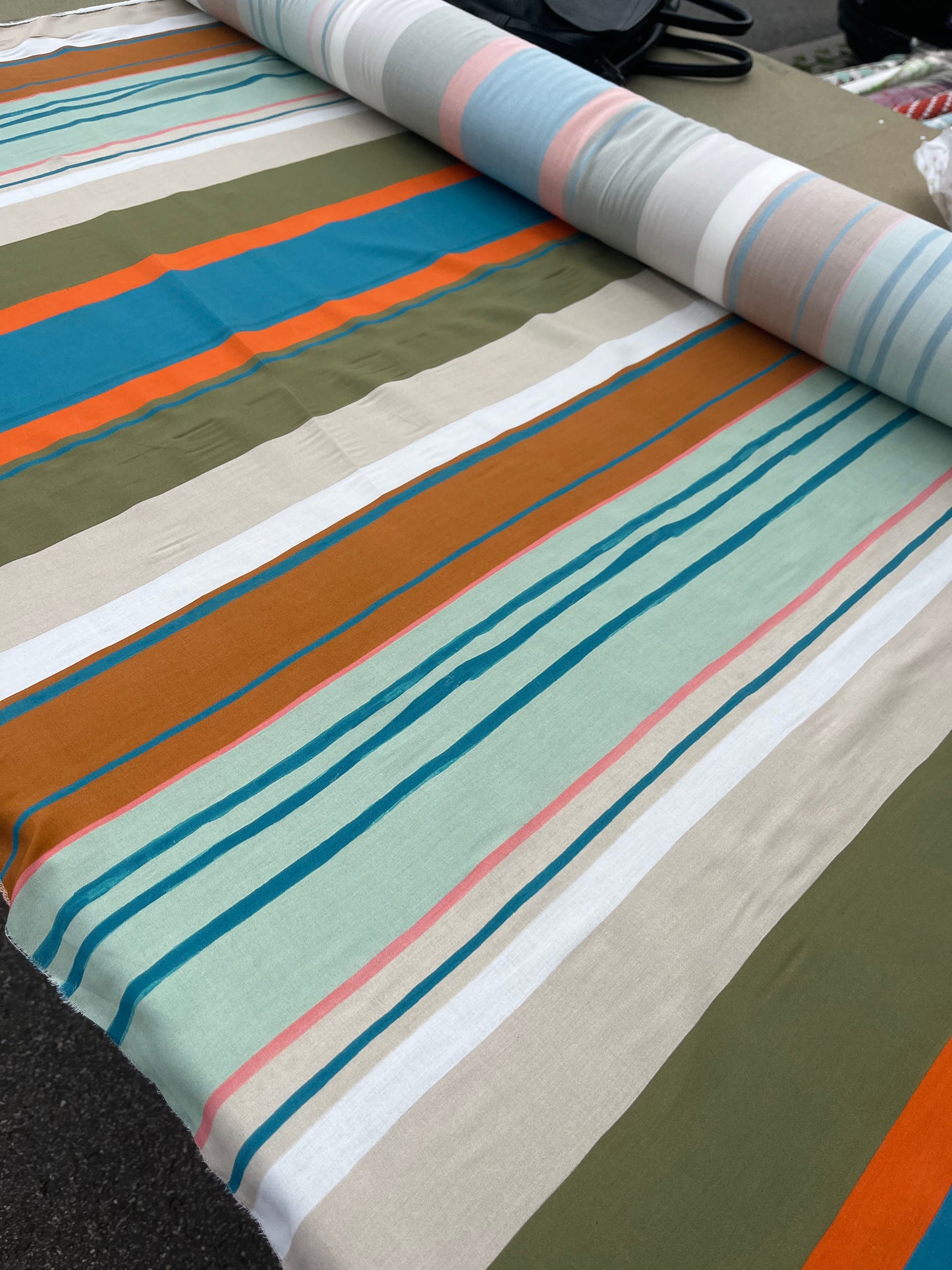 ROSARIO 002 viscose satin printed irregular stripes