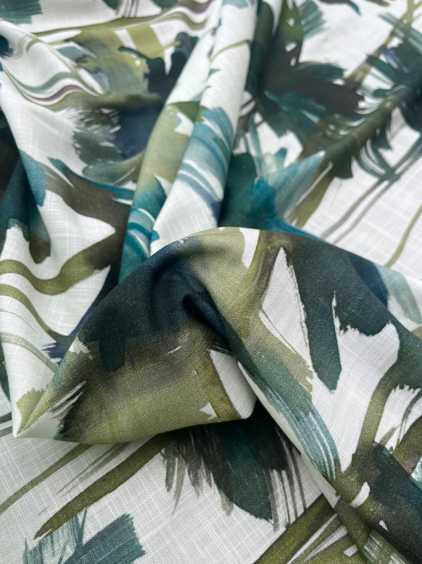 ROSARIO 003 viscose/linen palmier print