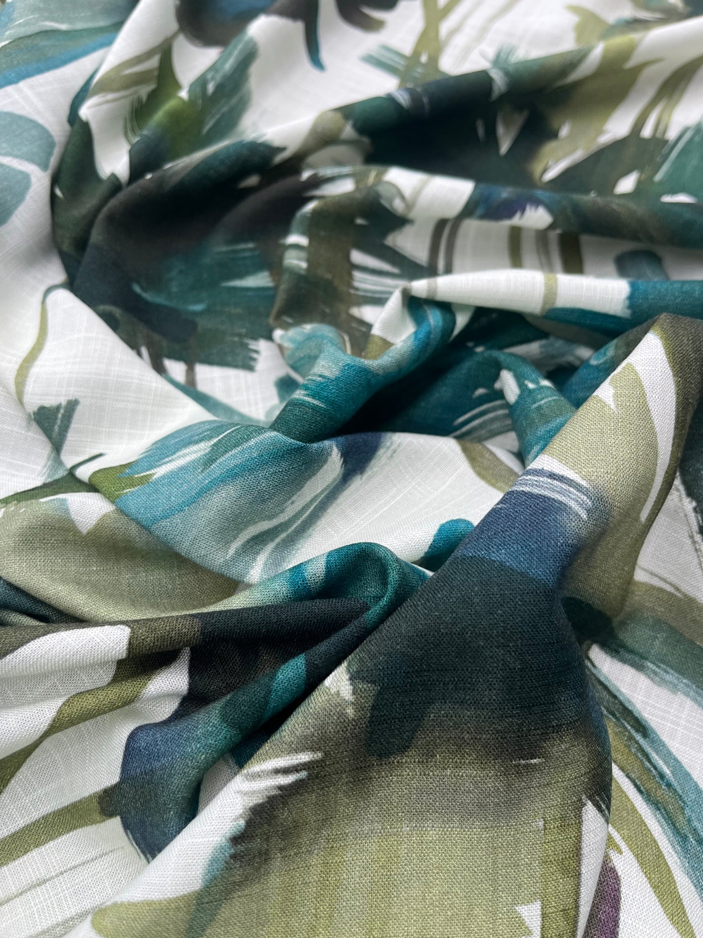 ROSARIO 003 viscose/linen palmier print
