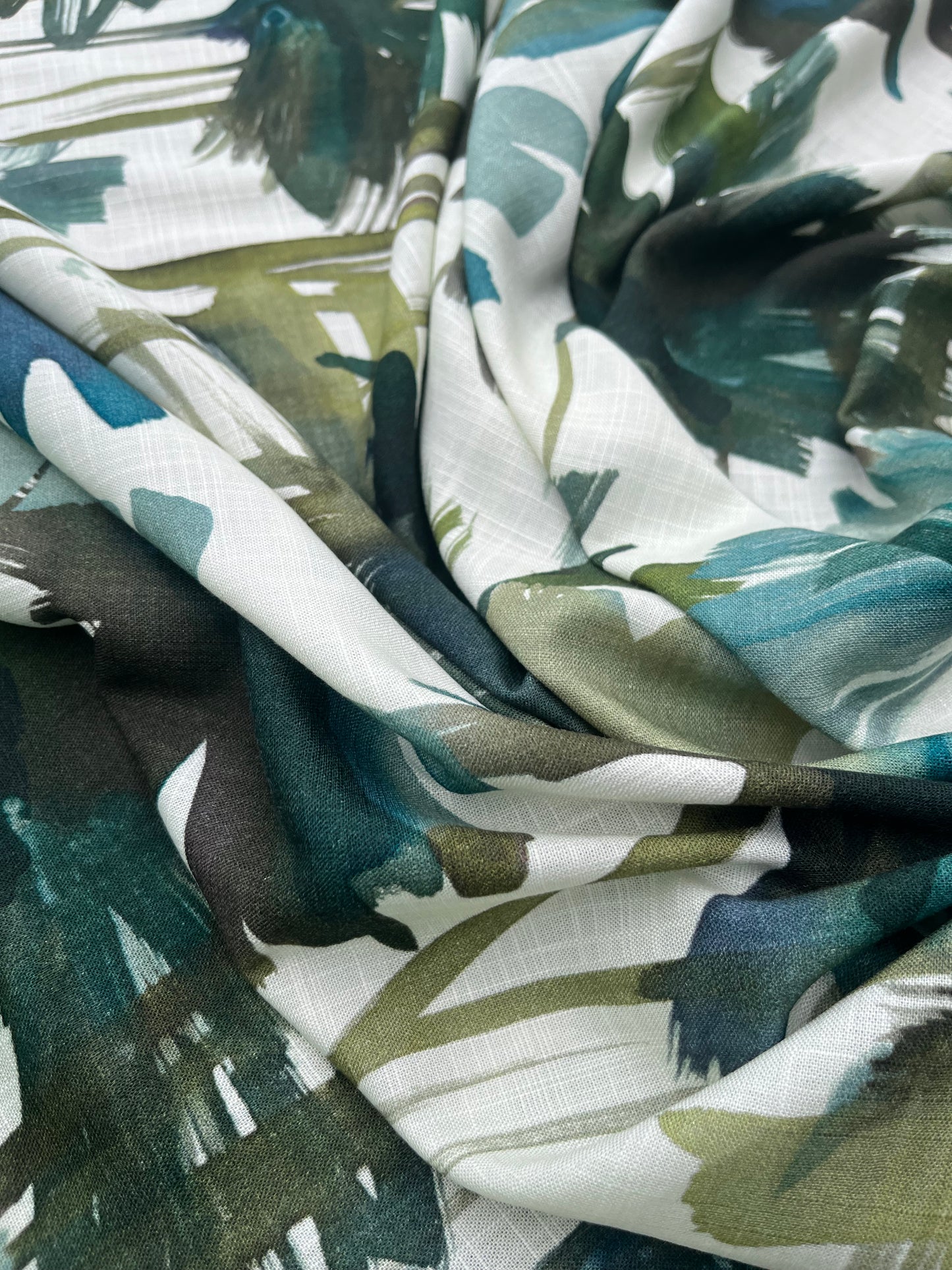 ROSARIO 003 viscose/linen palmier print