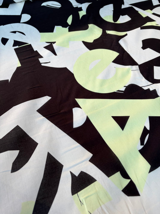 MARLON 020 cotton voile stretch letters