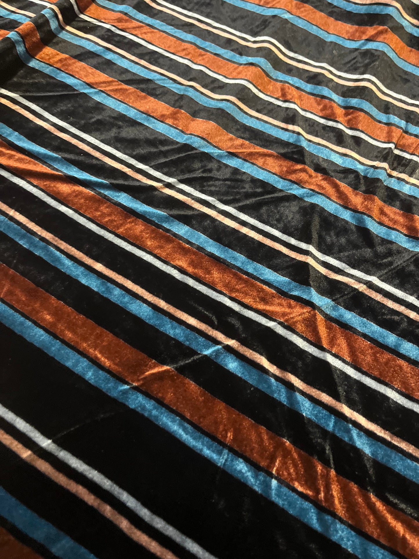 C01 BERNADETTE 021 viscose velvet stretch with stripes