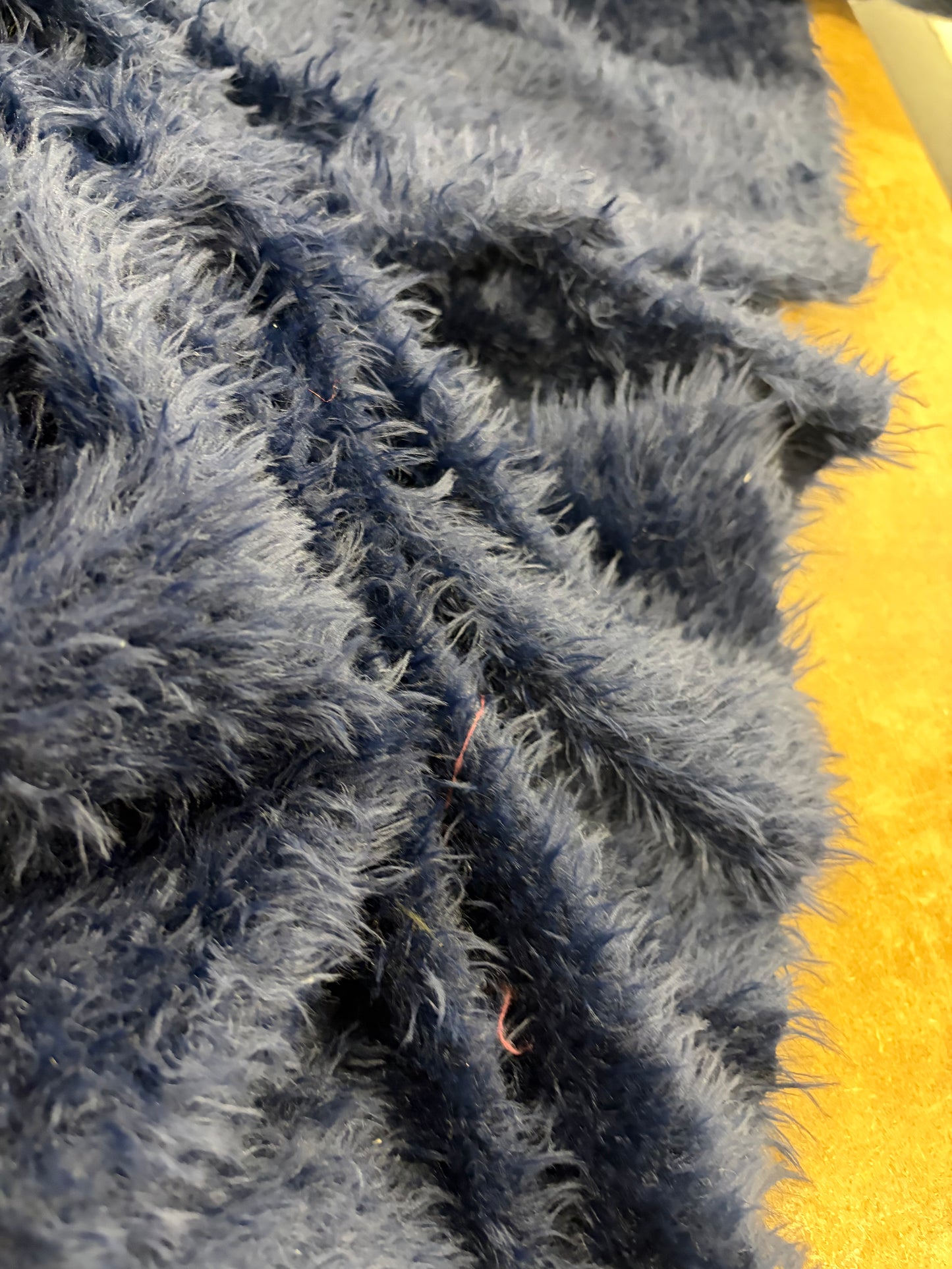 GROGGY 009 navy fluffy hairy fabric