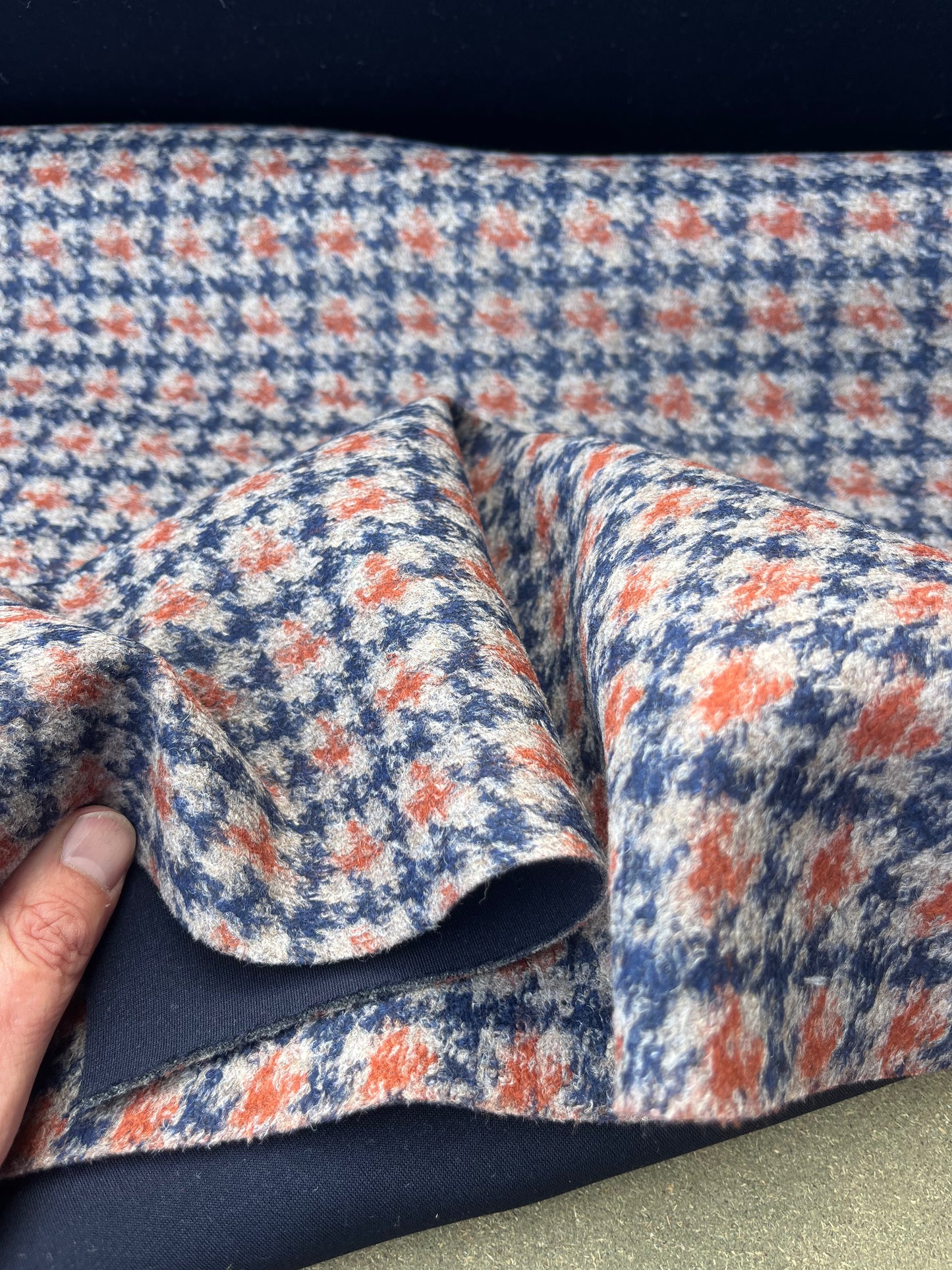 ROSARIO 011 wool pied de poule double face