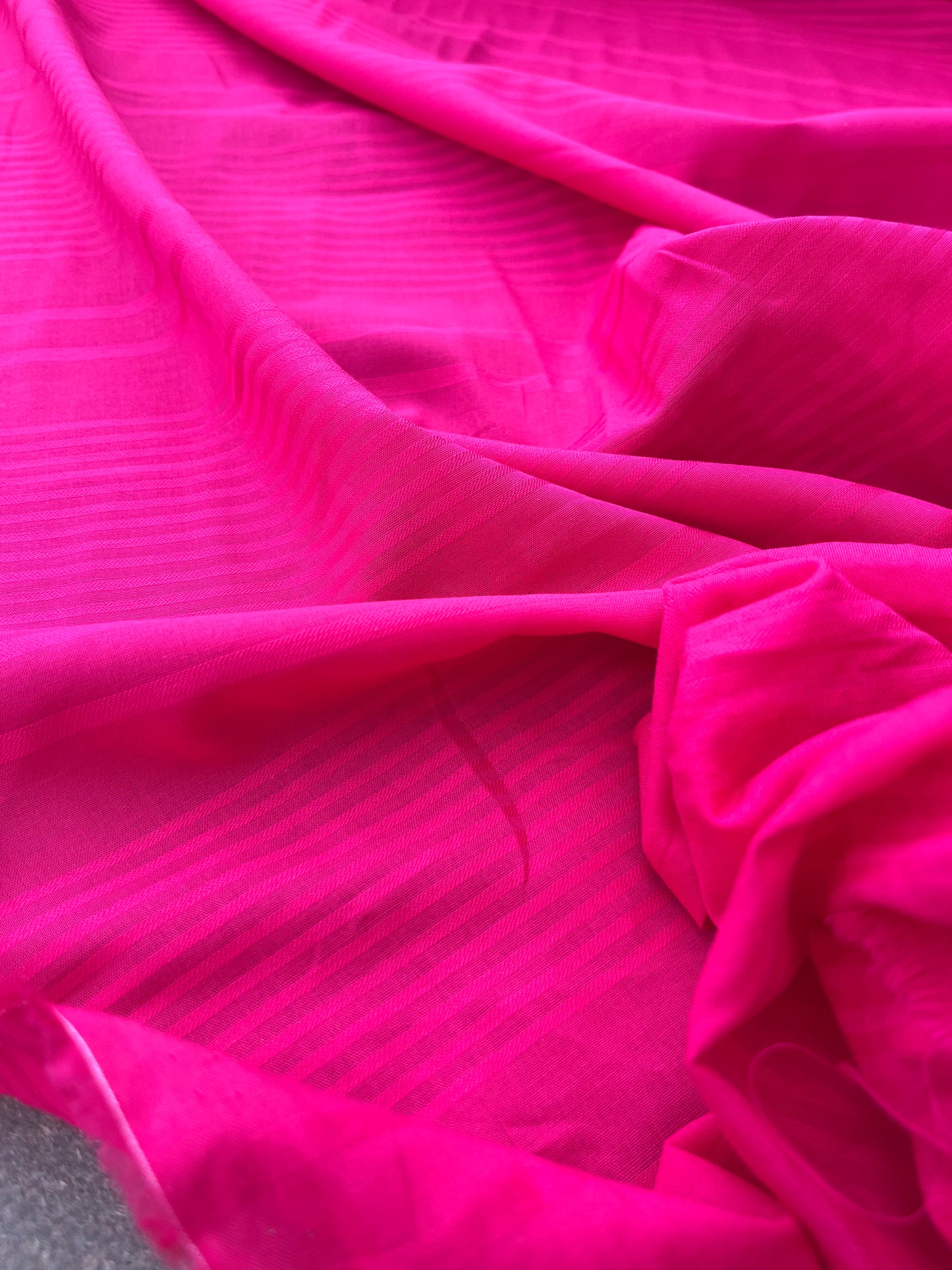 ROSARIO 015 cotton voile stripe framboise