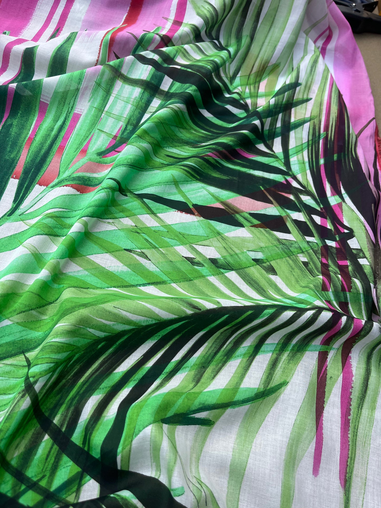 ROSARIO 016 voile cotton silk with jungle print