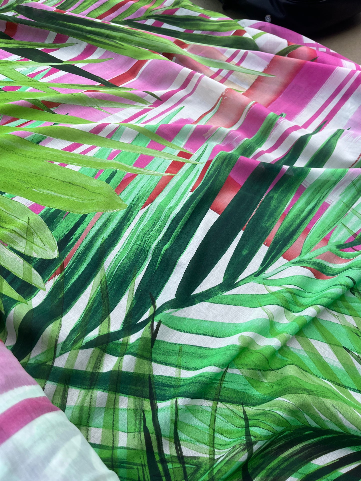 ROSARIO 016 voile cotton silk with jungle print