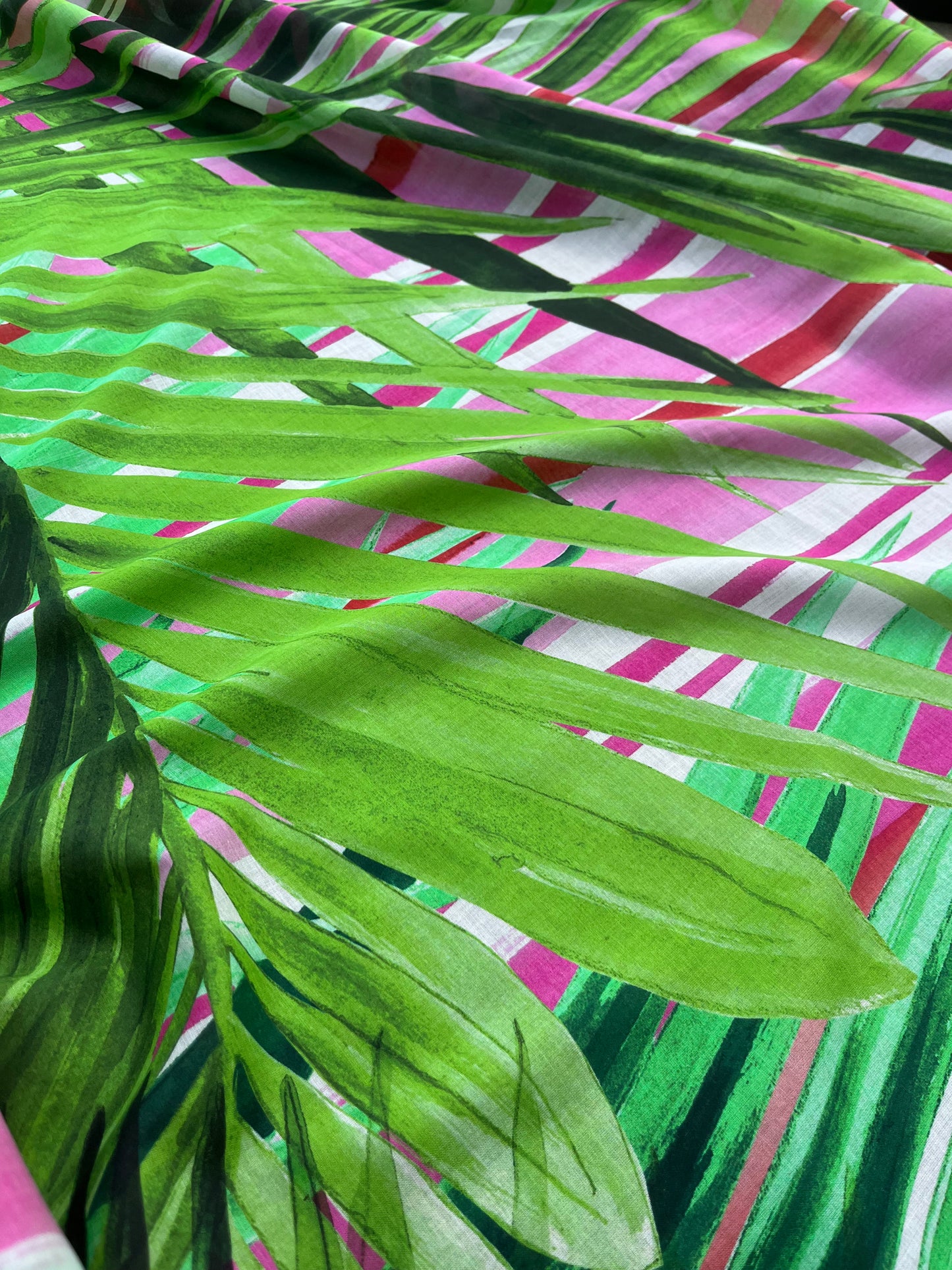 ROSARIO 016 voile cotton silk with jungle print