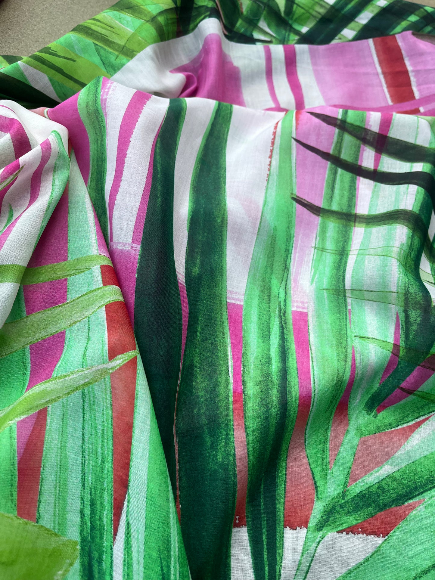 ROSARIO 016 voile cotton silk with jungle print