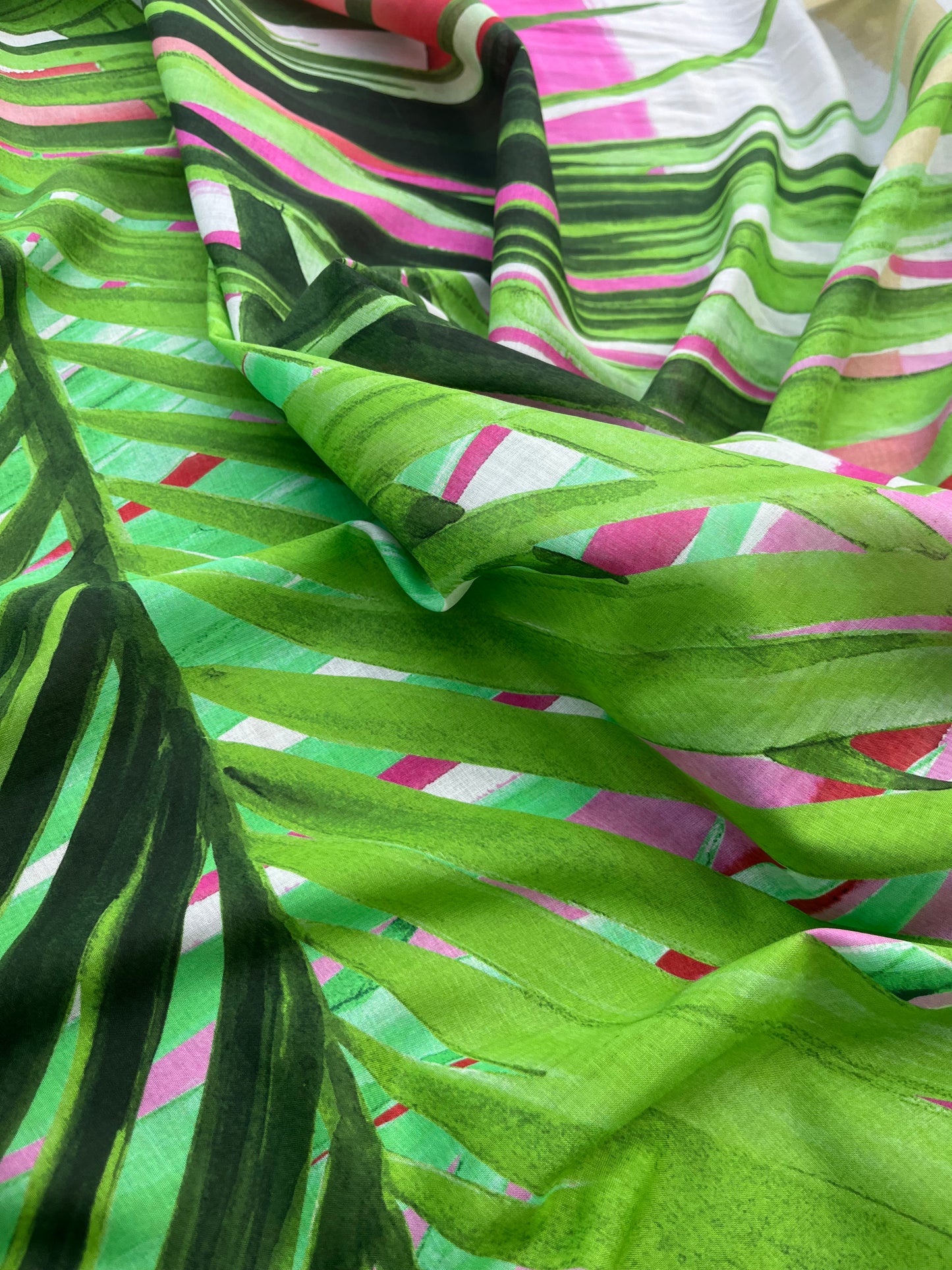 ROSARIO 016 voile cotton silk with jungle print